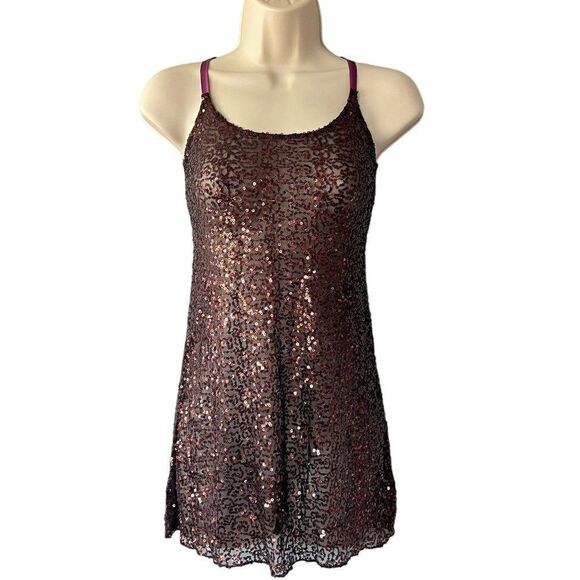 Free People Intimately Sequin Sheer Slip Dress Size XS - Picture 1 of 7